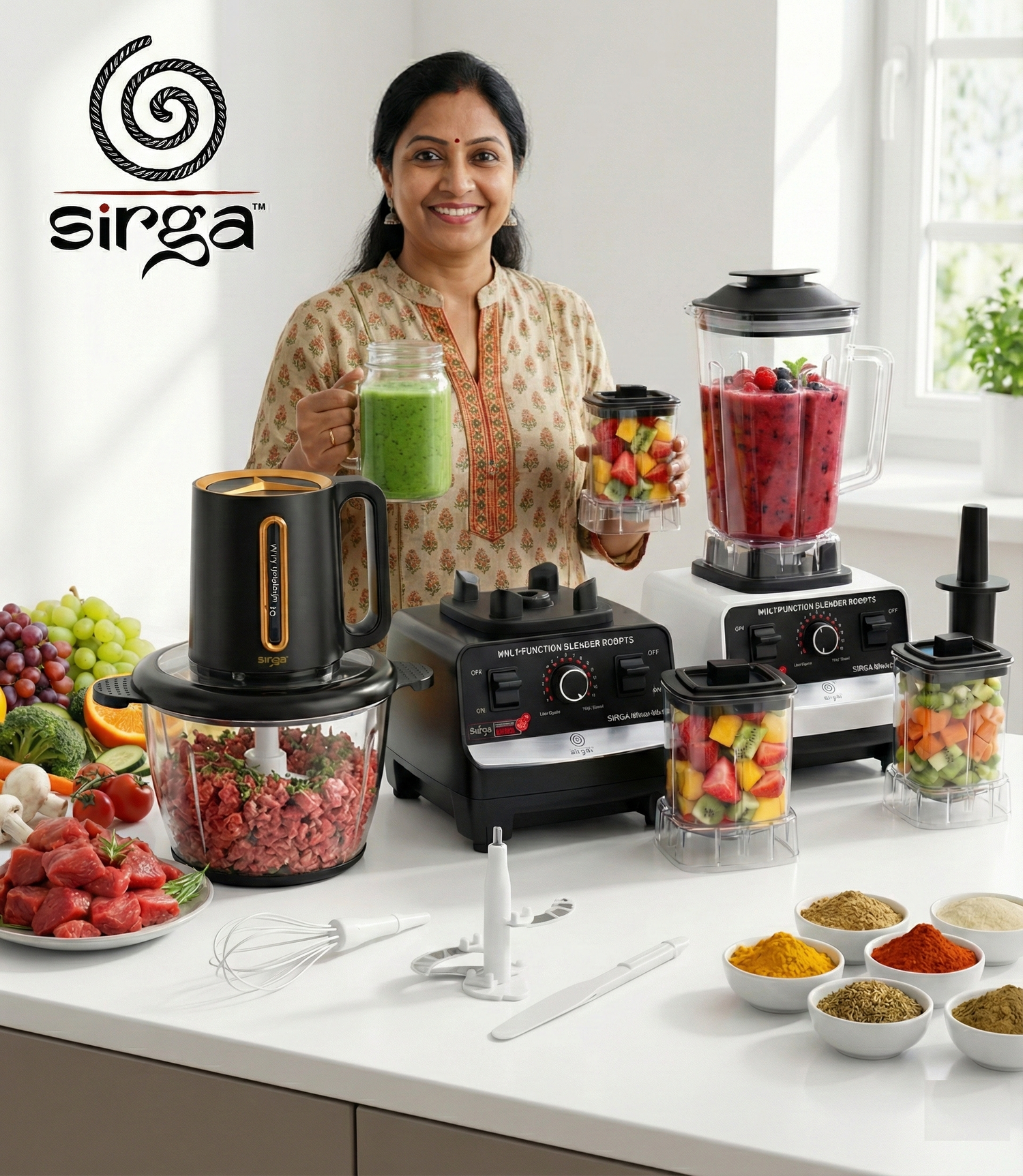 Heavy duty kitchen appliances including mixer grinder blender and electric food chopper for home and commercial kitchens
