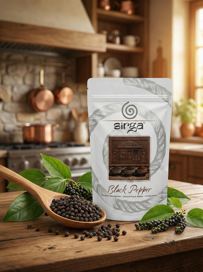 Kali Mirch (Black Pepper Whole) | 6-8mm Bold Berries – Super Strong Aroma & High Essential Oil – Farm Fresh Whole Spices  (Not polished) 100g