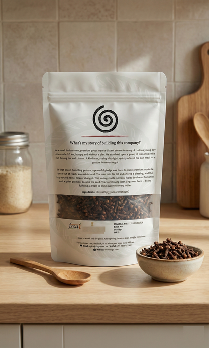 Cloves (Laung) Whole – Handpicked, Aromatic & High Oil Content – 100% Natural Spice for Cooking & Tea  100g