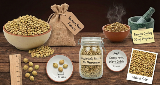 Premium Coriander Seeds (Sabut Dhaniya) – Whole Aromatic Indian Spice