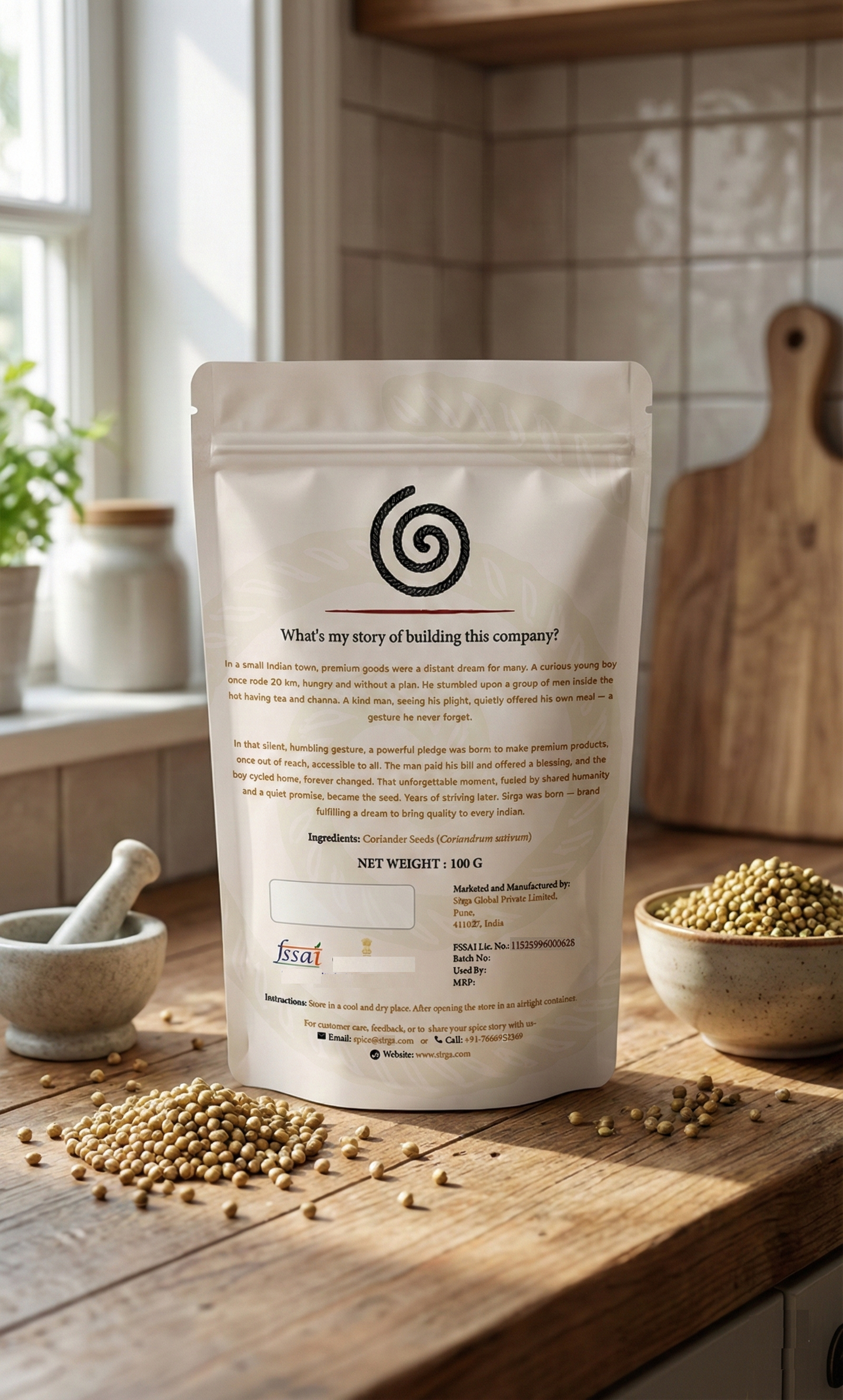 Premium Coriander Seeds (Sabut Dhaniya) – Whole Aromatic Indian Spice