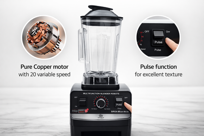 Sirga mixer grinder motor unit with 20 speed control knob and pulse mode for precise grinding