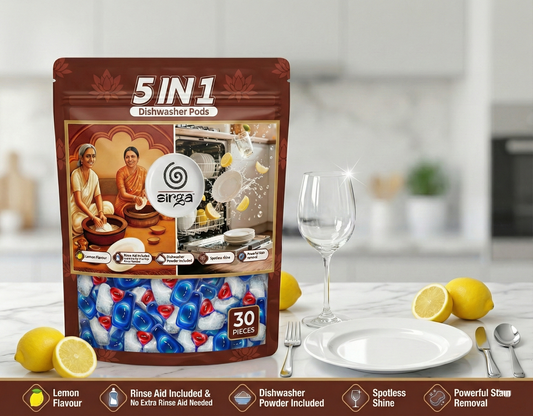 Sirga Dishwasher Tablets Pods 5 in 1 for all dishwasher brands