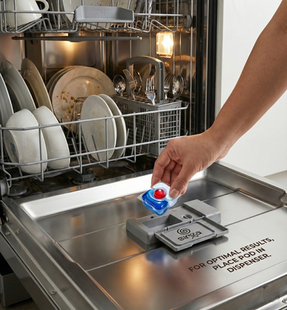 Sirga Dishwasher Pods Tablets for optimal results place pod in dispenser 