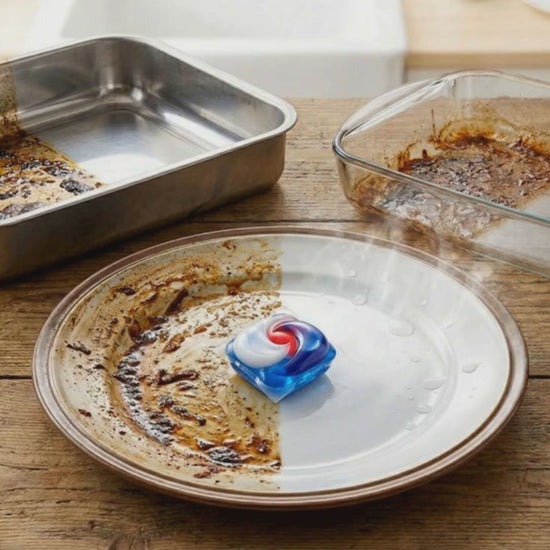 Sirga Dishwasher Pods tablets 5 in 1, tough on grease and burnt dishes. 