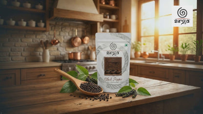 Premium Black Pepper (Kali Mirch) – 6–8mm Bold Whole Peppercorns